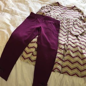 Lands End dress and leggings